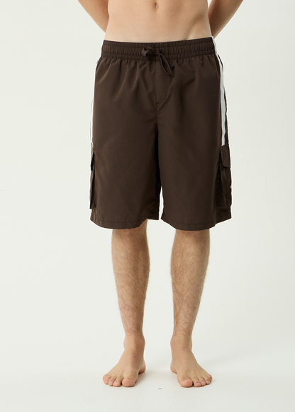 AFENDS Mens House Related - Cargo Short 21" - Coffee