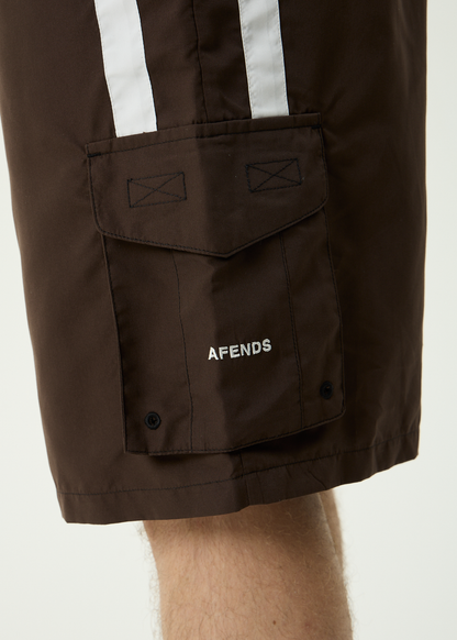 AFENDS Mens House Related - Cargo Short 21" - Coffee