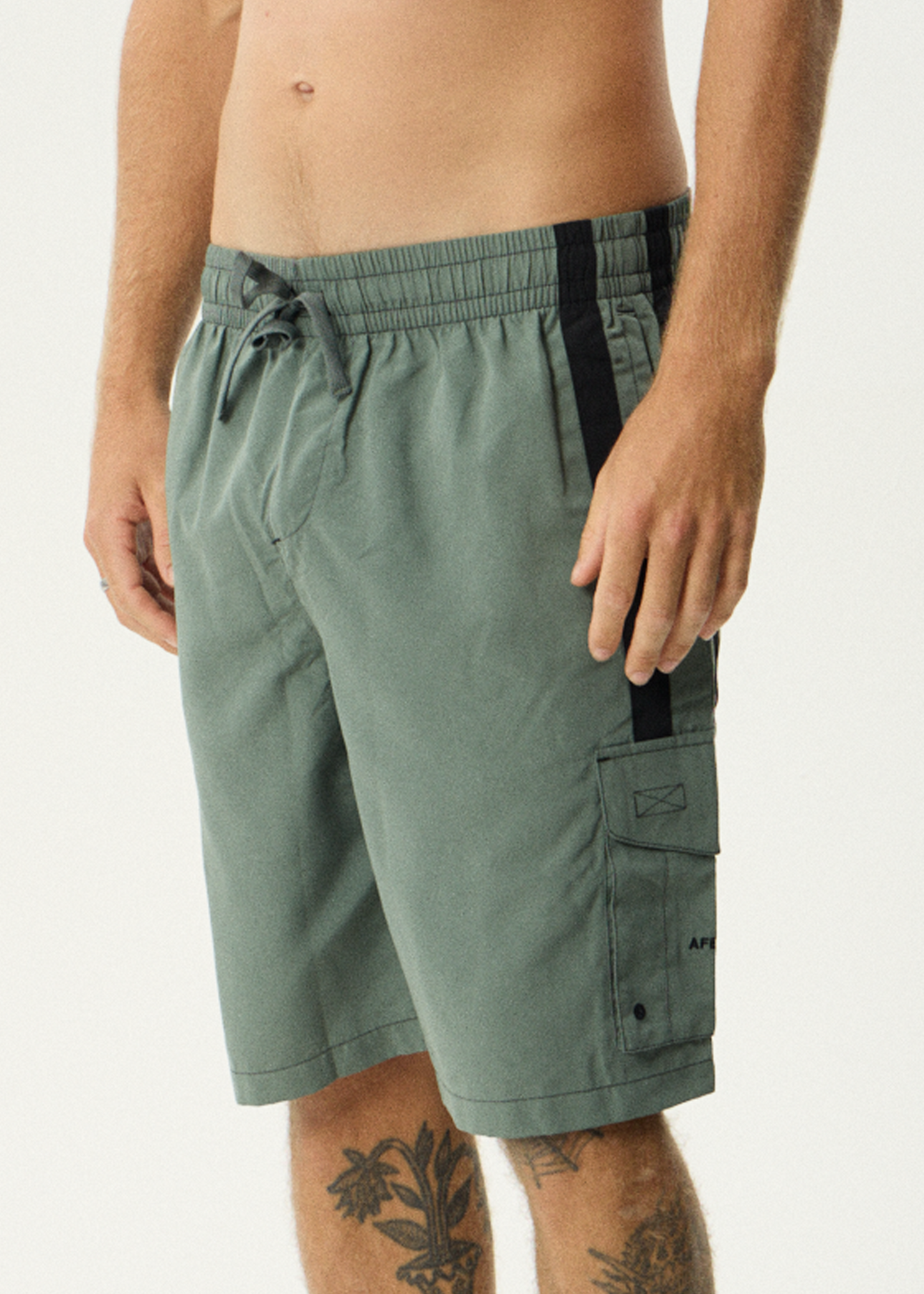 AFENDS Mens House Related - Cargo Swim Short 21" - Sycamore