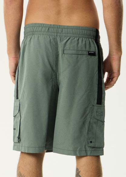 AFENDS Mens House Related - Cargo Swim Short 21" - Sycamore