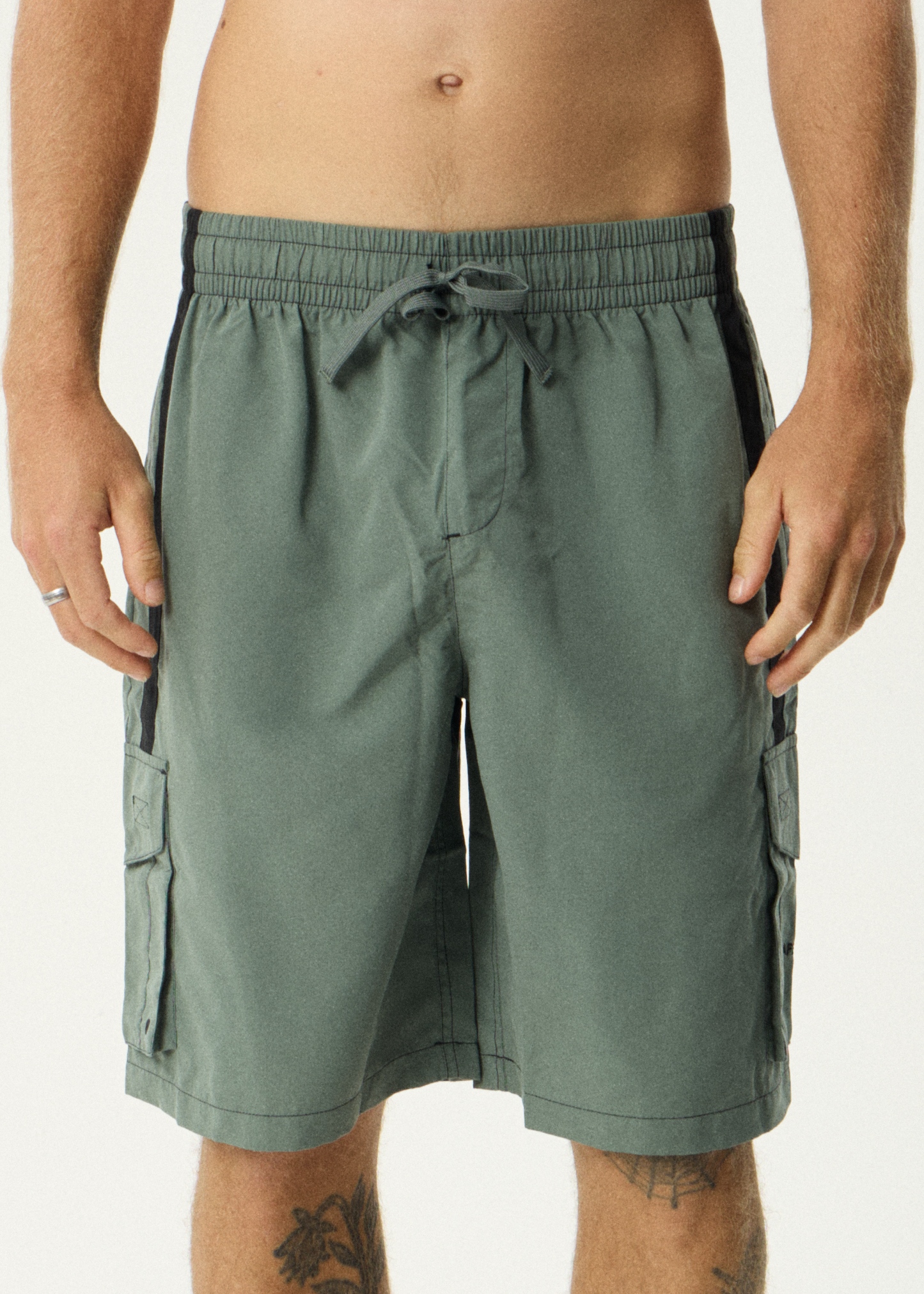 AFENDS Mens House Related - Cargo Swim Short 21" - Sycamore