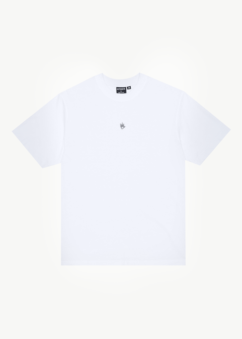 AFENDS Mens Flame - Retro Tee - White / Blue