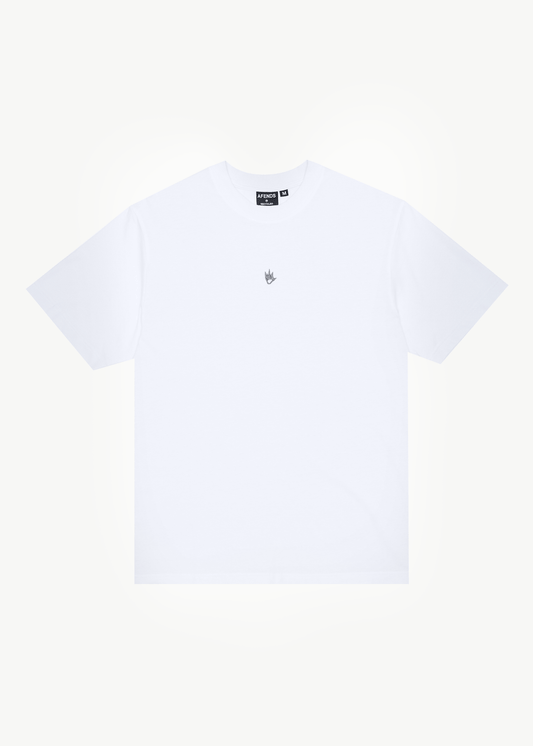 AFENDS Mens Flame - Retro Tee - White / Blue