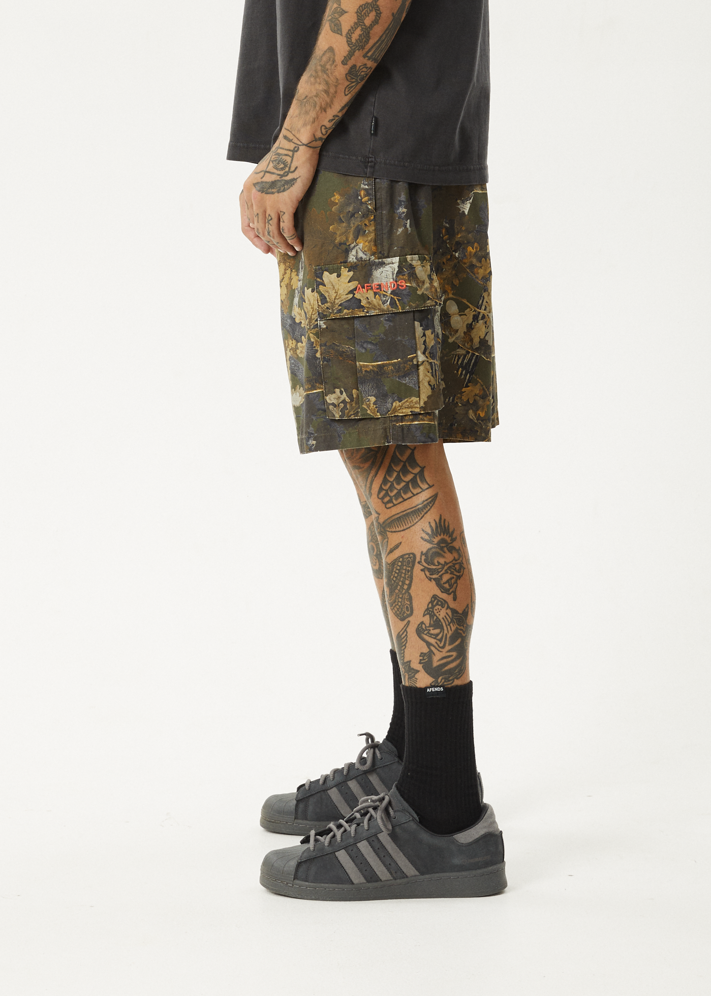 AFENDS Mens Ninety Eights Cargo - Oversized Cargo Short 20" - Find Me