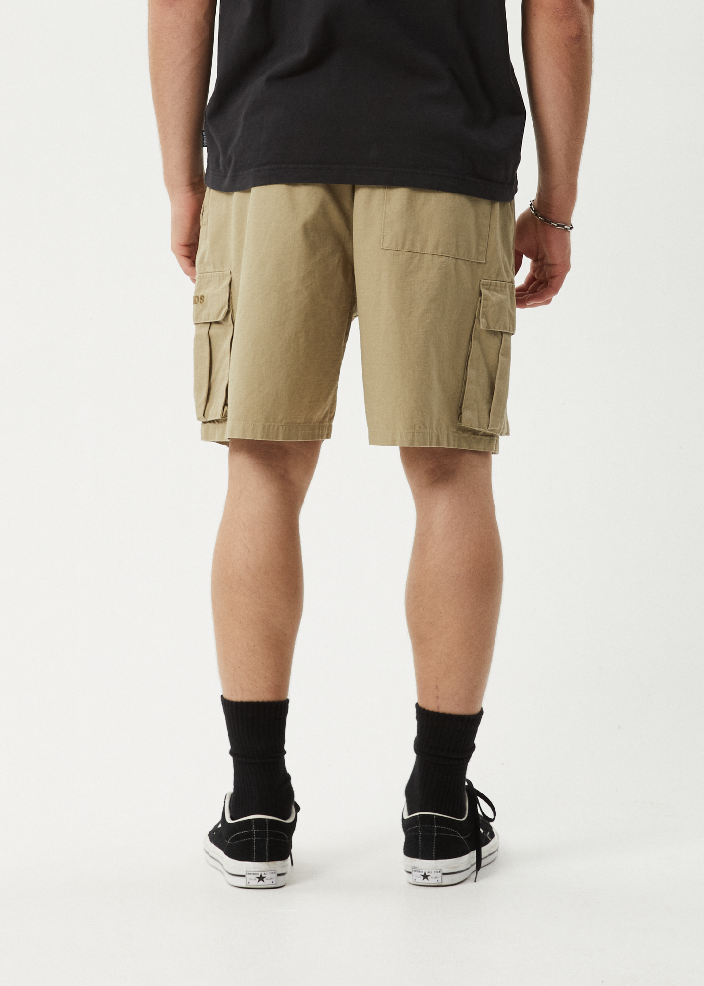 AFENDS Mens Ripped Out 98 - Oversized Cargo Short 22" - Boa