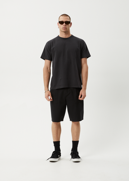 AFENDS Mens Glider - Pleated Short 22" - Black
