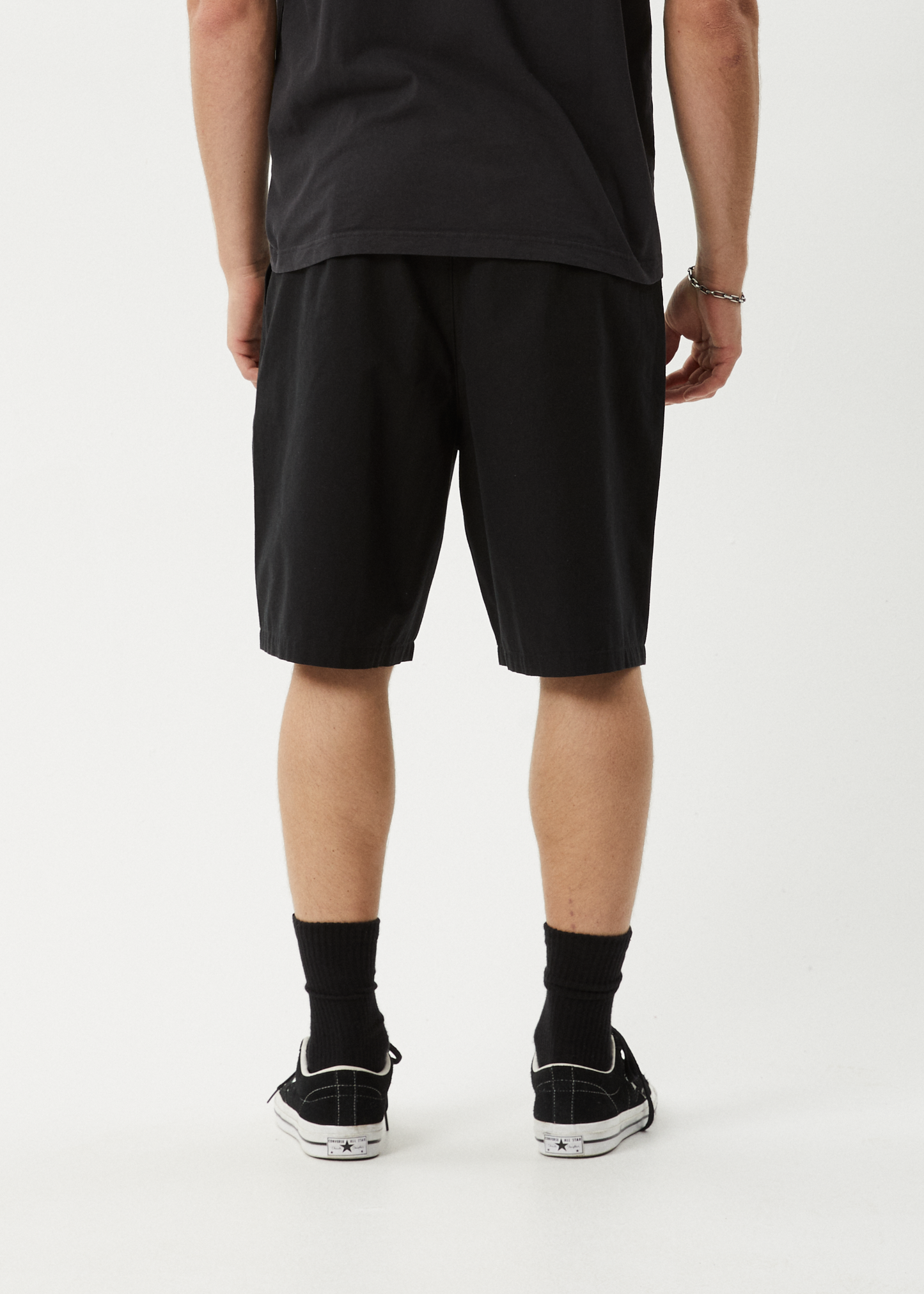 AFENDS Mens Glider - Pleated Short 22" - Black