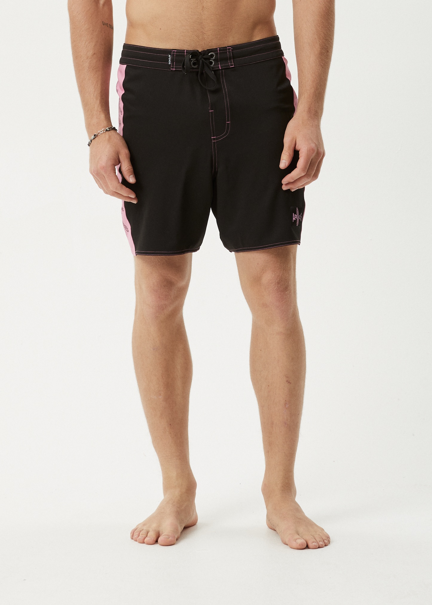 AFENDS Mens Altered - Surf Related Boardshort 18" - Black