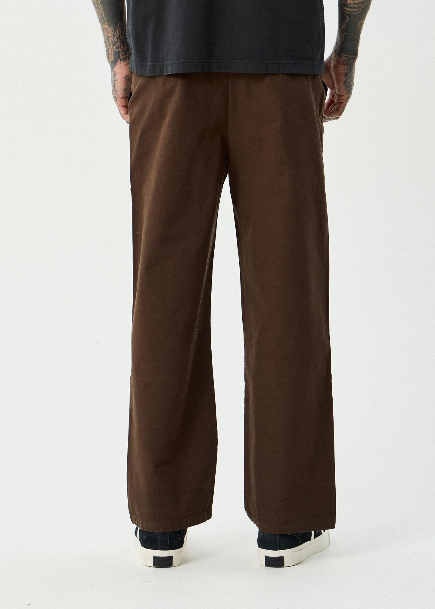AFENDS Mens Glider - Pleated Pant - Coffee