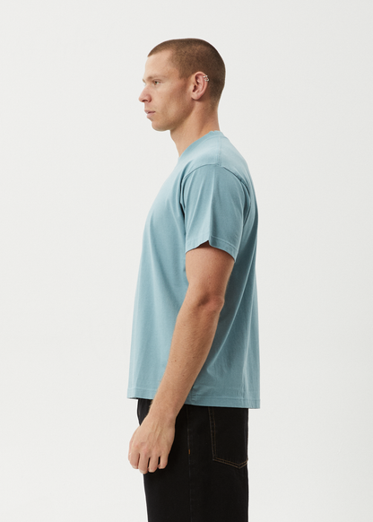 AFENDS Mens Thorny - Boxy Tee - Ocean Spray