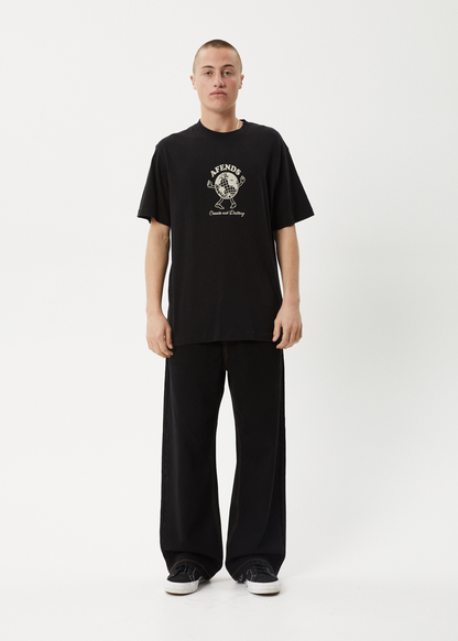 AFENDS Mens Global - Retro Tee - Black
