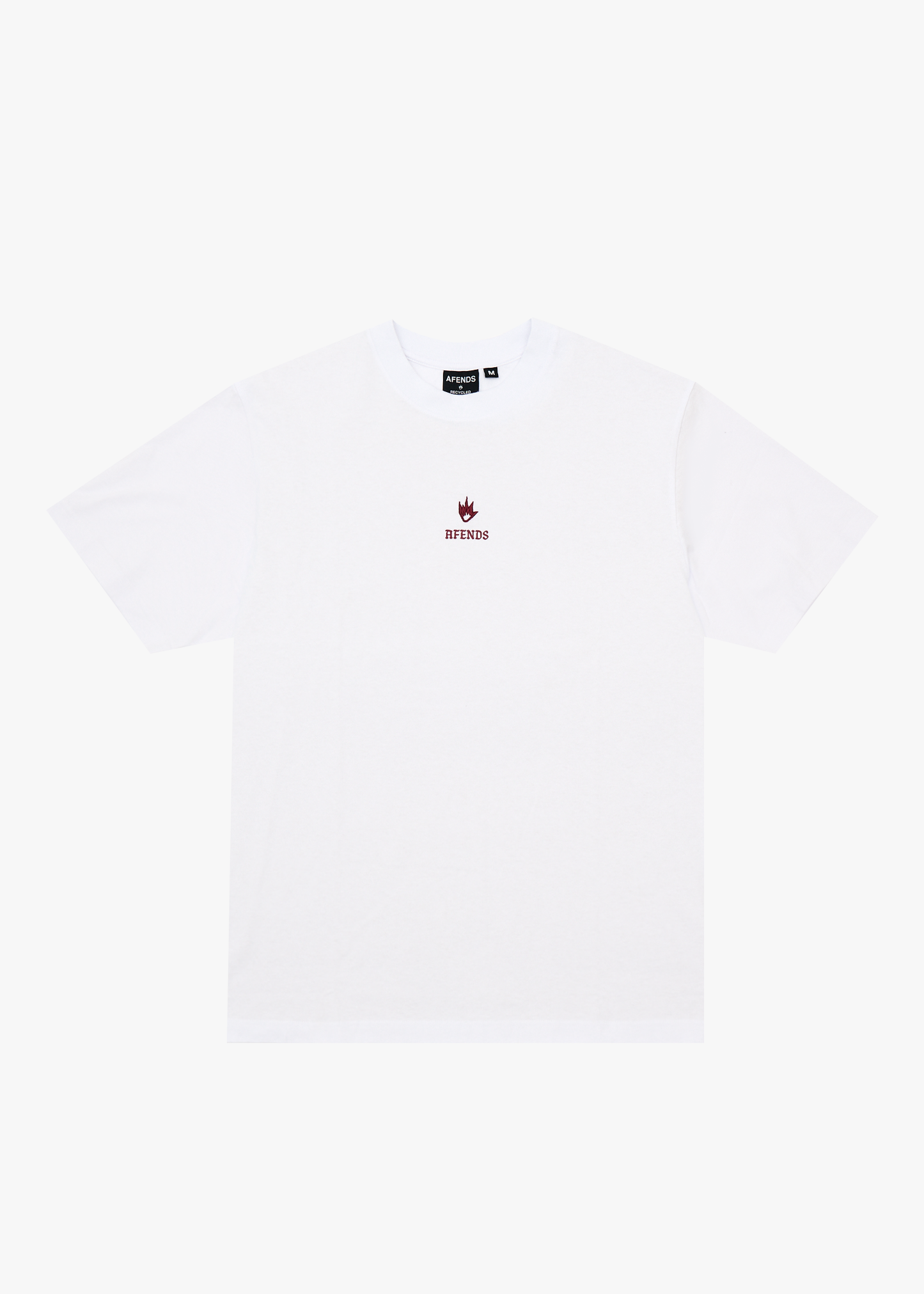 AFENDS Mens Burnin - Retro Tee - White