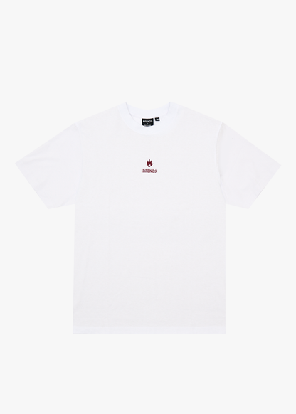 AFENDS Mens Burnin - Retro Tee - White