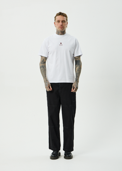 AFENDS Mens Burnin - Retro Tee - White