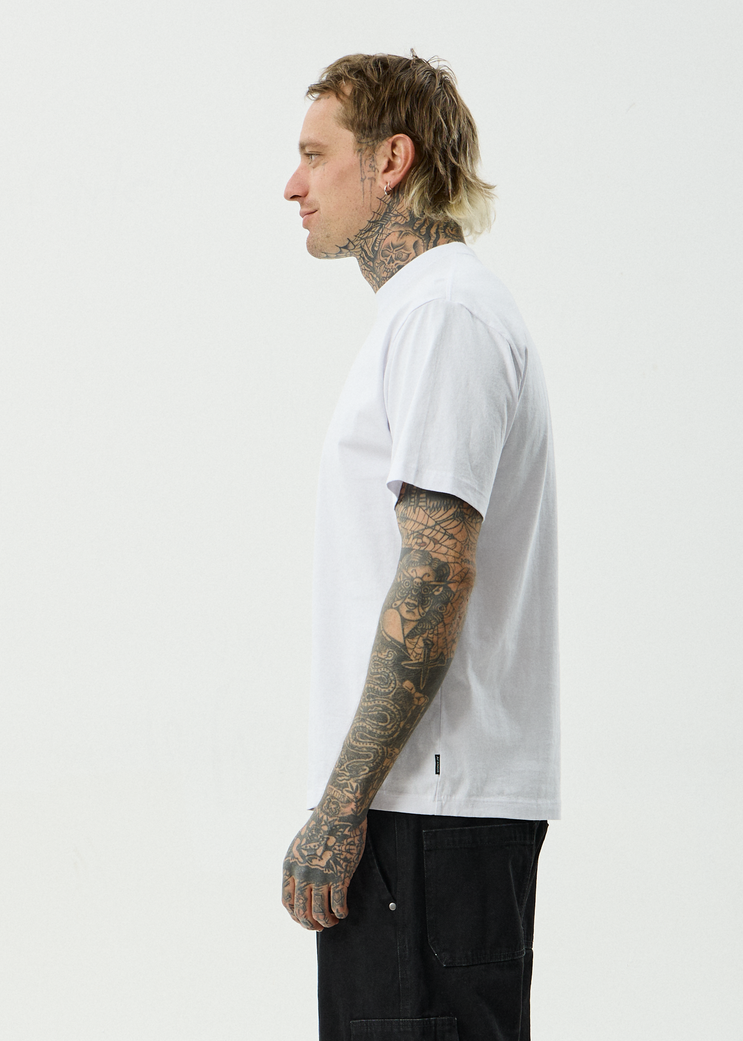 AFENDS Mens Burnin - Retro Tee - White