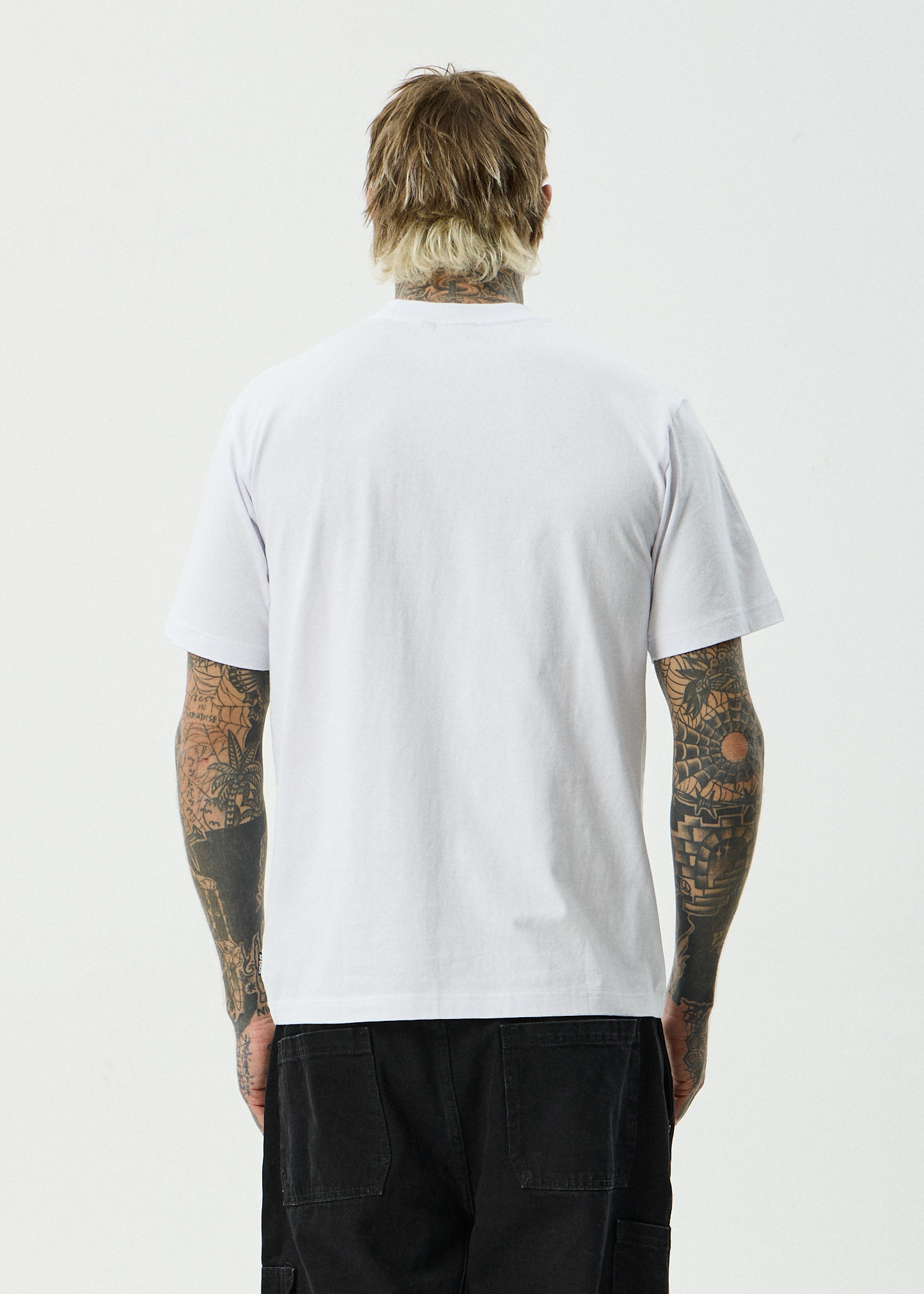AFENDS Mens Burnin - Retro Tee - White