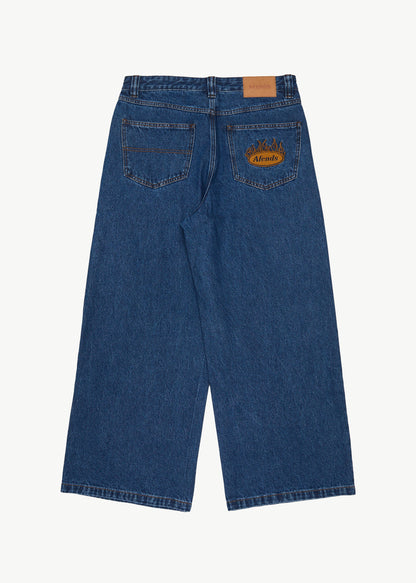AFENDS Mens Fast Forward - Denim Ultra Baggy Jean - Authentic Blue