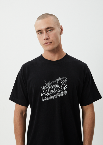 AFENDS Mens Moments - Boxy Tee - Black