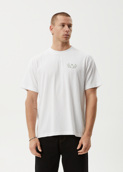 AFENDS Mens Surf Related - Boxy Tee - White