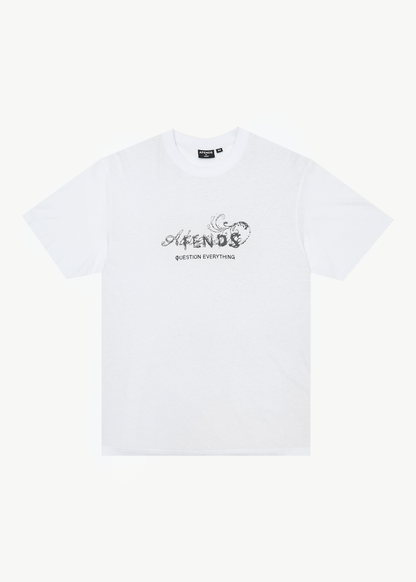 AFENDS Mens Dreamer - Retro Tee - White