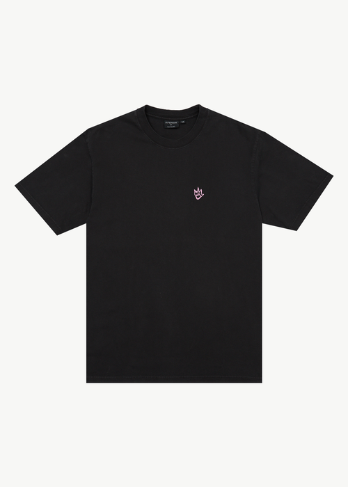 AFENDS Mens Kaleidodope - Retro Tee - Stone Black