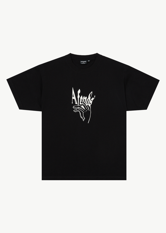 AFENDS Mens Magic Happens - Heavyweight Boxy Tee - Black