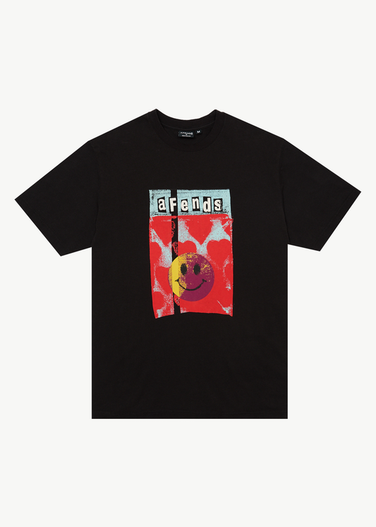 AFENDS Mens Dime Bag - Retro Tee - Black