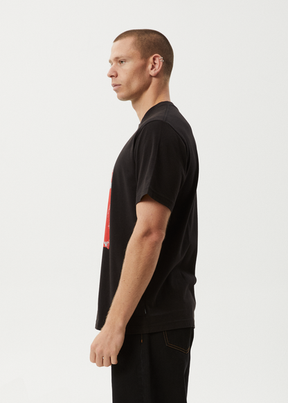 AFENDS Mens Dime Bag - Retro Tee - Black