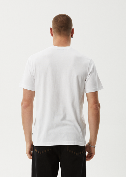 AFENDS Mens Dime Bag - Retro Tee - White