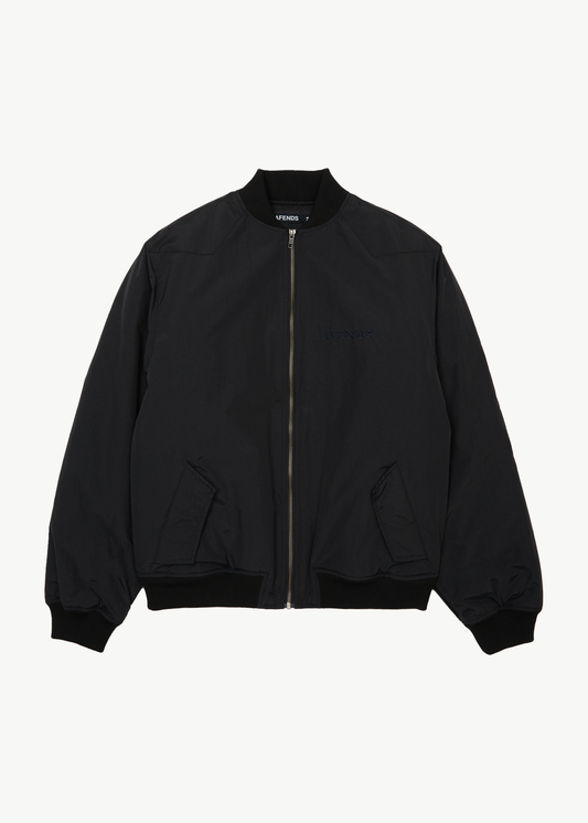 AFENDS Mens No More Bombs - Bomber Jacket - Black