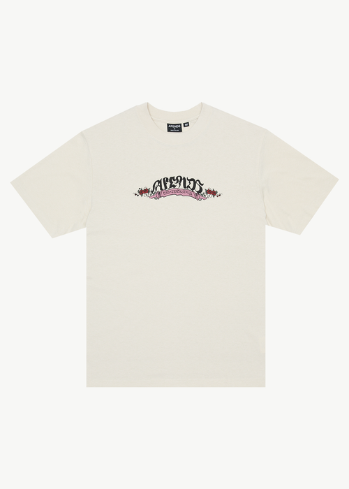 AFENDS Mens Ink - Retro Tee - Moonbeam