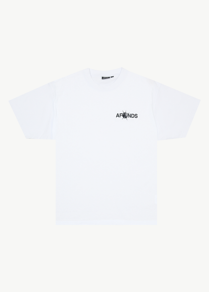 AFENDS Mens Spiked - Heavyweight Boxy Tee - White