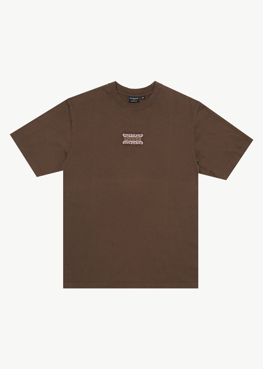 AFENDS Mens Sixsixsix - Retro Tee - Coffee