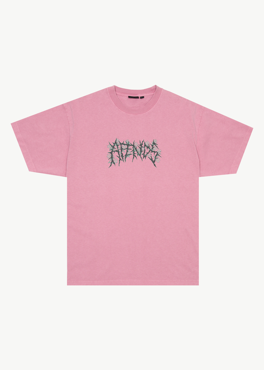 AFENDS Mens Heavy Petal - Heavyweight Boxy Tee - Washed Marrakesh