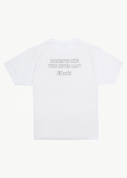 AFENDS Mens Never Last - Heavyweight Boxy Tee - White