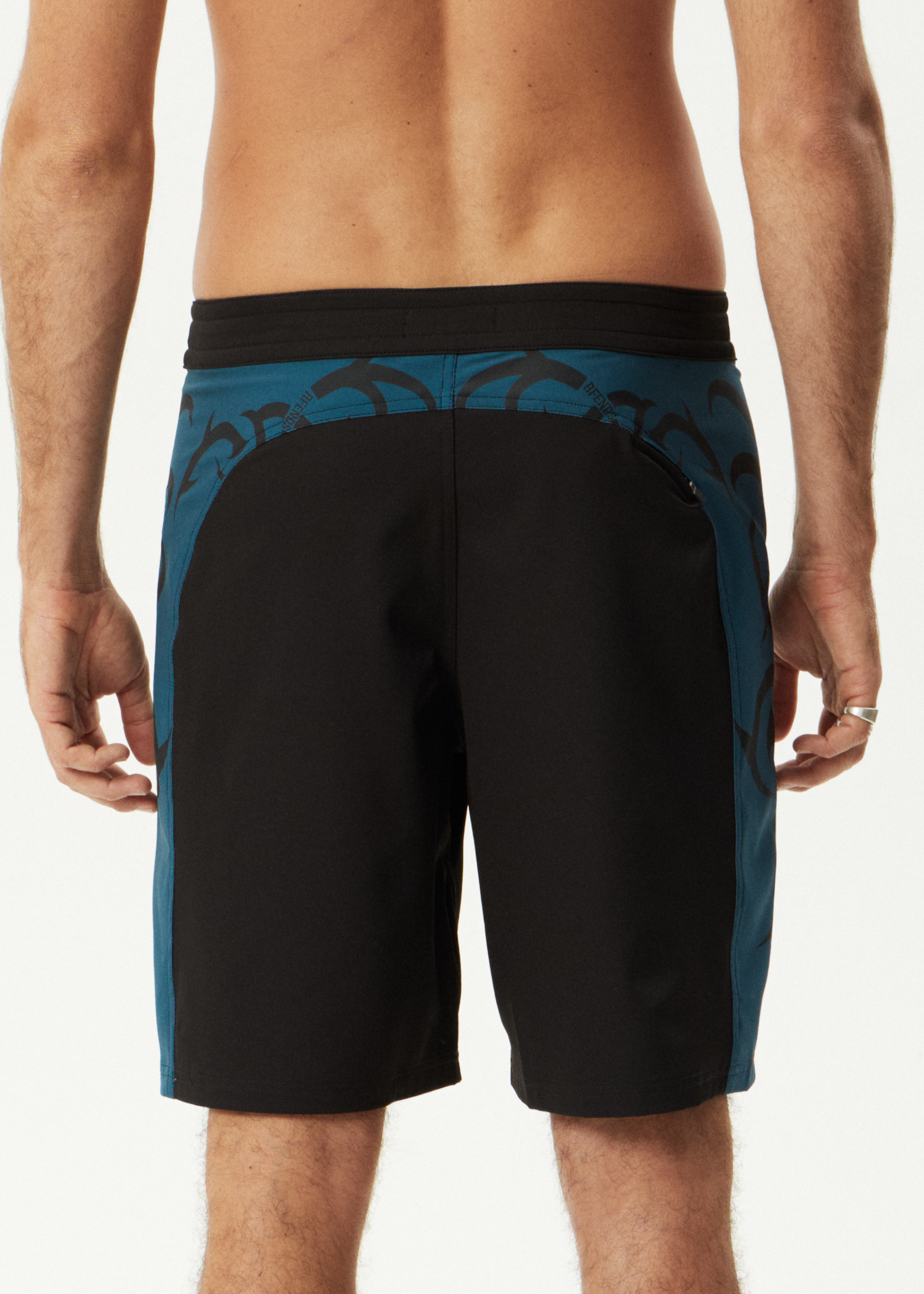 AFENDS Mens My Tribe - Surf Related V2 Boardshort 20" - Black