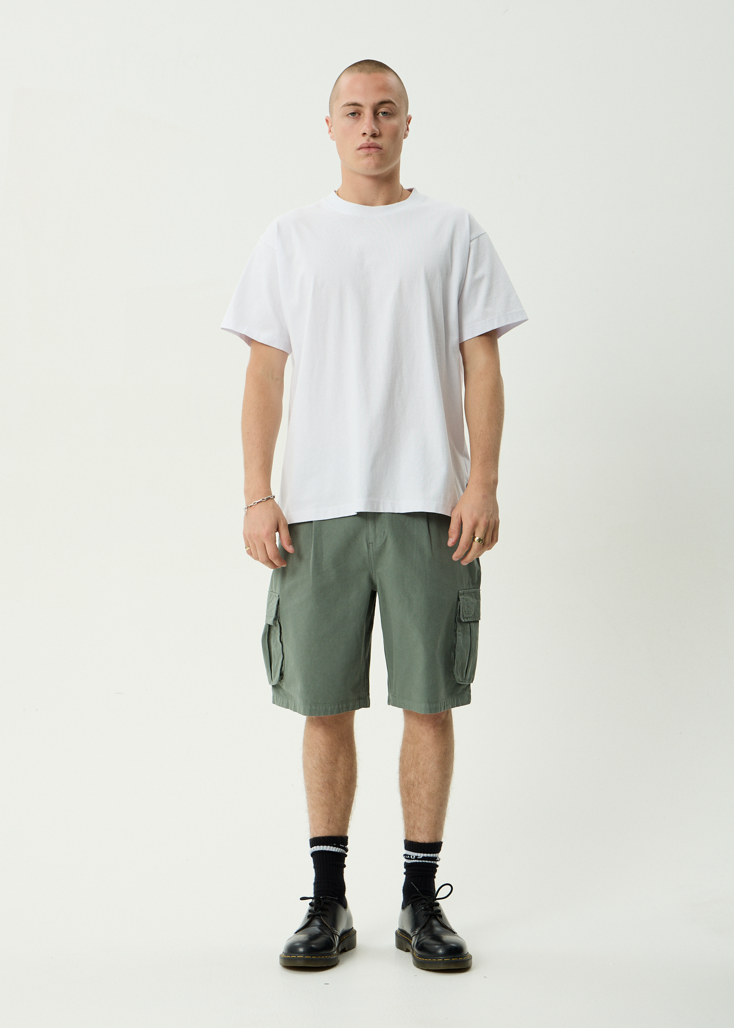 AFENDS Mens Summit - Pleated Cargo Short 22" - Washed Sycamore