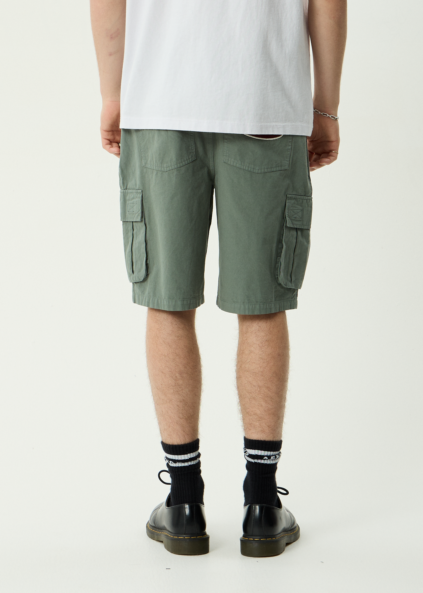 AFENDS Mens Summit - Pleated Cargo Short 22" - Washed Sycamore