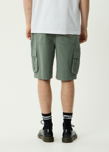AFENDS Mens Summit - Pleated Cargo Short 22" - Washed Sycamore