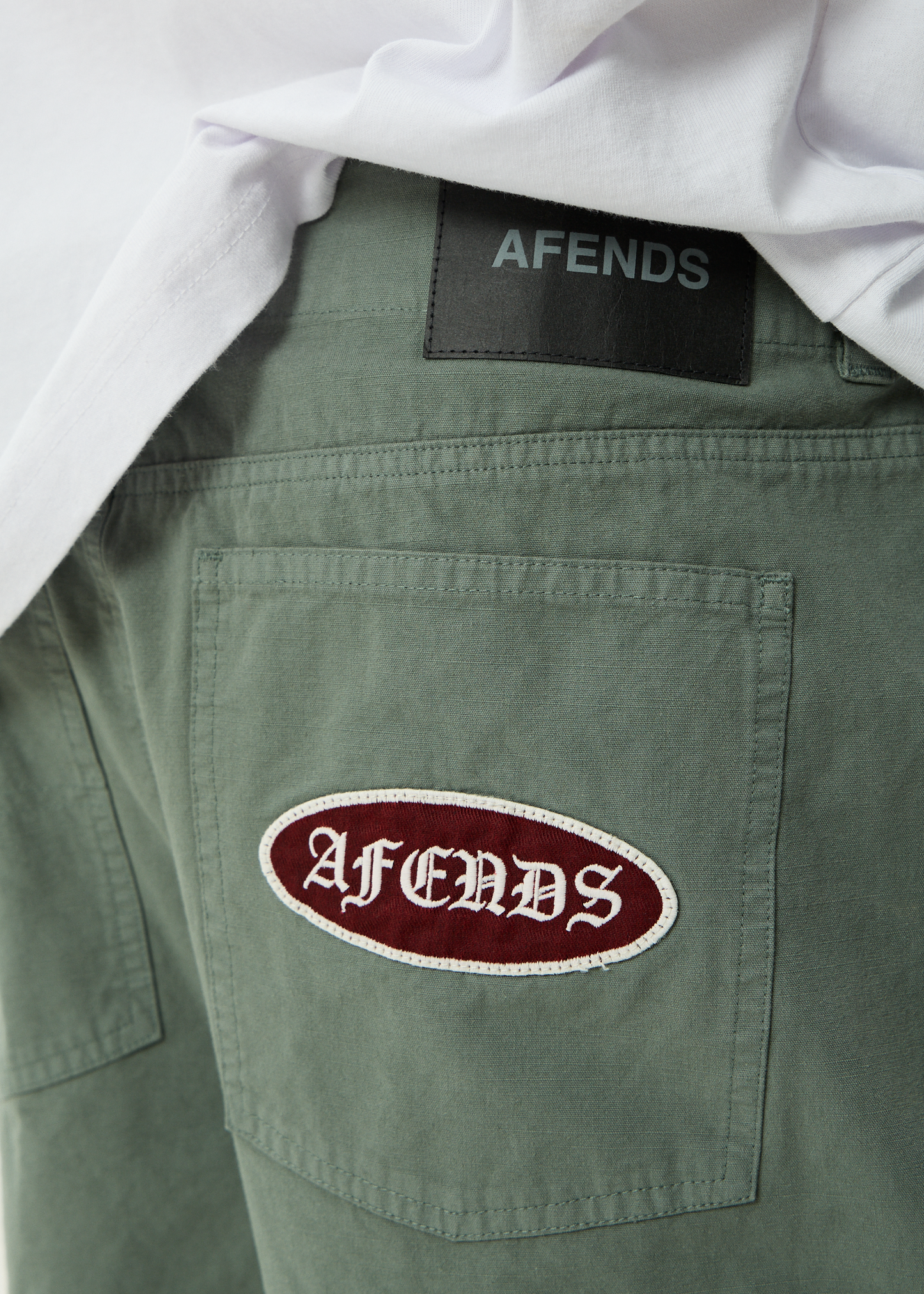 AFENDS Mens Summit - Pleated Cargo Short 22" - Washed Sycamore