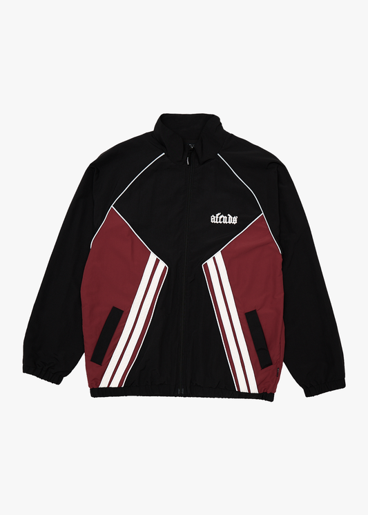 AFENDS Mens Sporting - Sports Spray Jacket - Burgundy