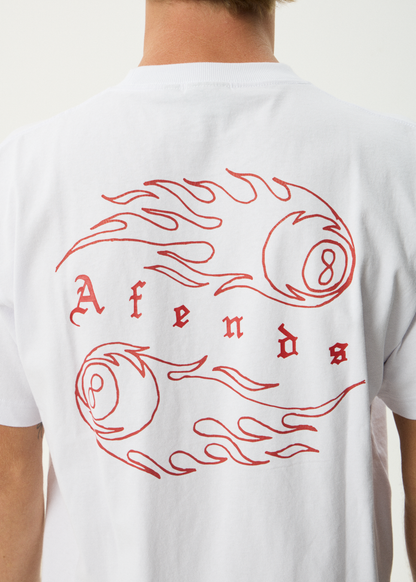 AFENDS Mens Off Balance - Heavyweight Boxy Tee - White