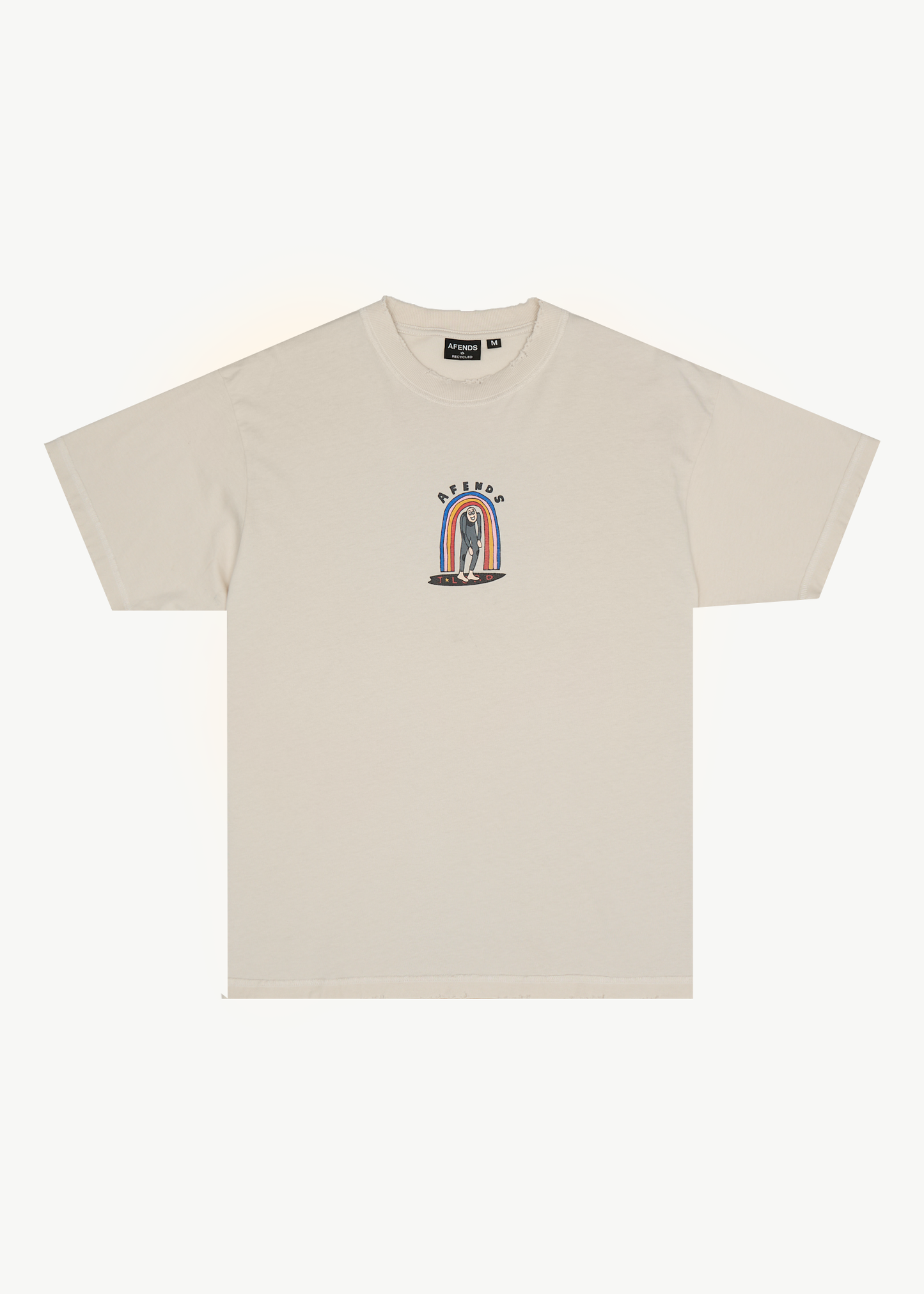 AFENDS Mens Jlord - Boxy Tee - Moonbeam