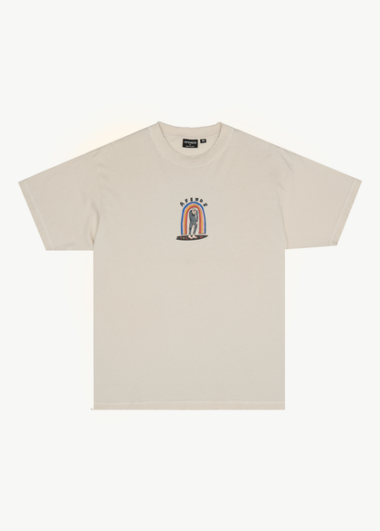 AFENDS Mens Jlord - Boxy Tee - Moonbeam