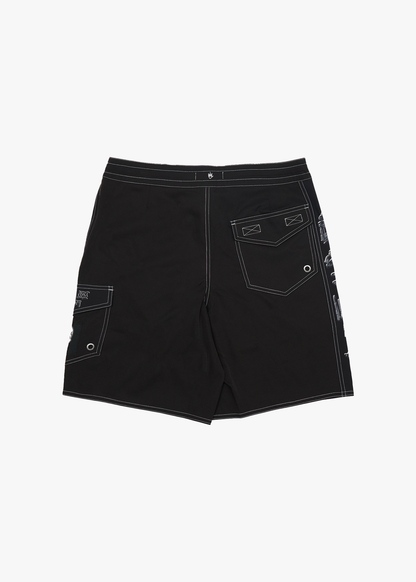 AFENDS Mens Lqd Metal - Surf Related V2 Boardshort 19" - Black