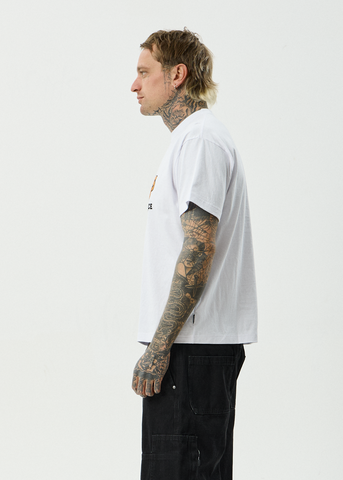 AFENDS Mens Maintenance - Boxy Tee - White