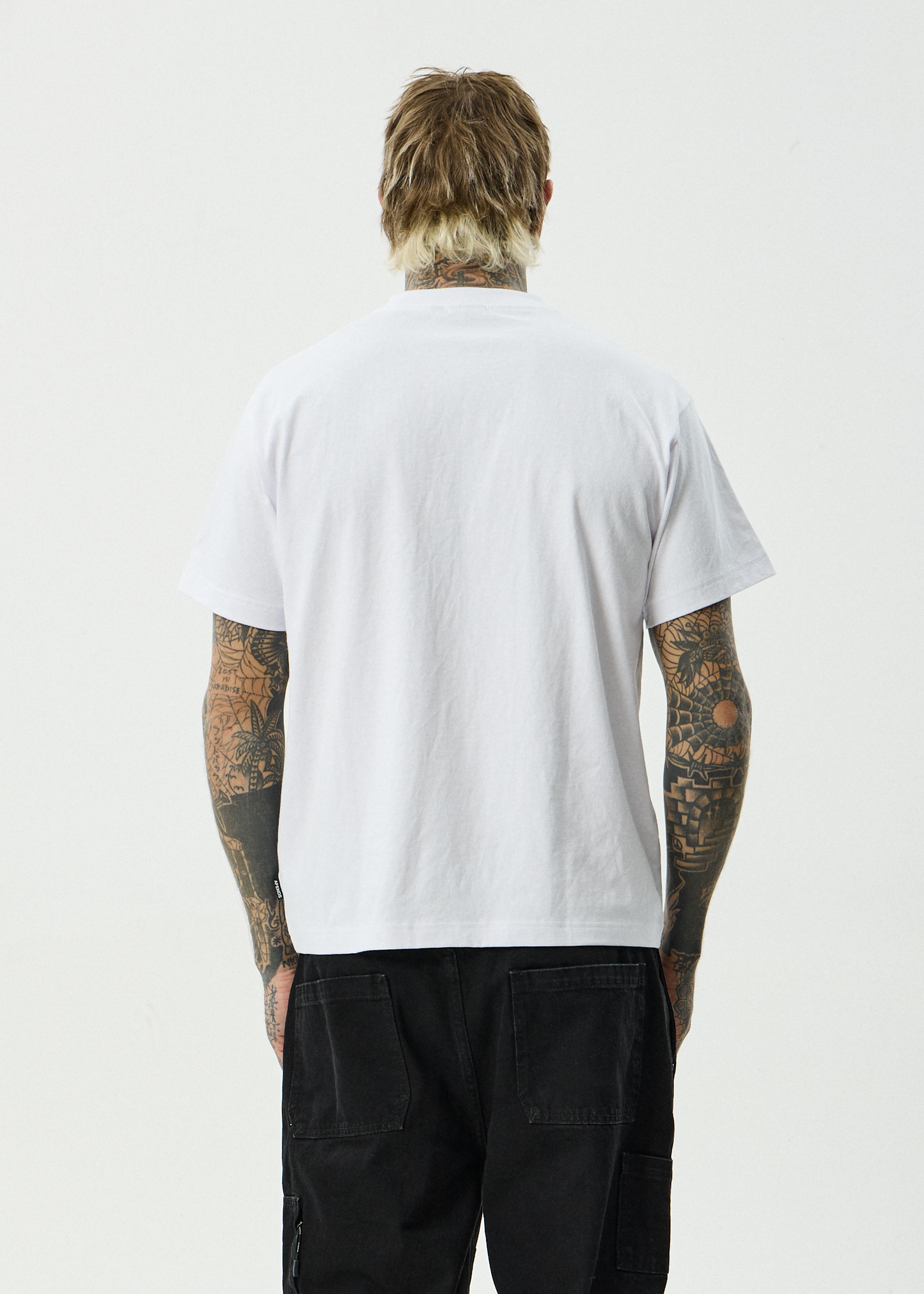 AFENDS Mens Maintenance - Boxy Tee - White