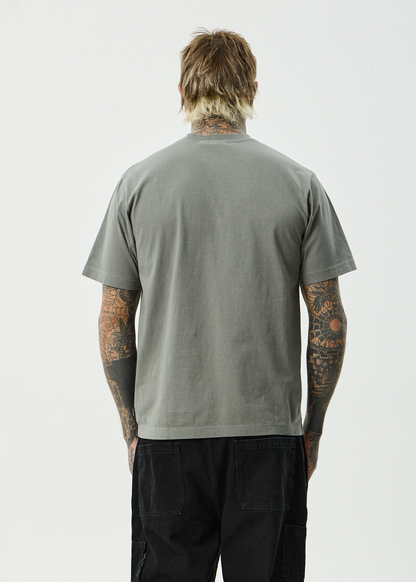AFENDS Mens Angel Boy - Retro Tee - Washed Sycamore