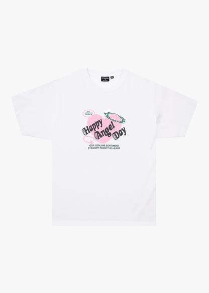 AFENDS Mens Genuine Sentiment - Heavyweight Boxy Tee - White