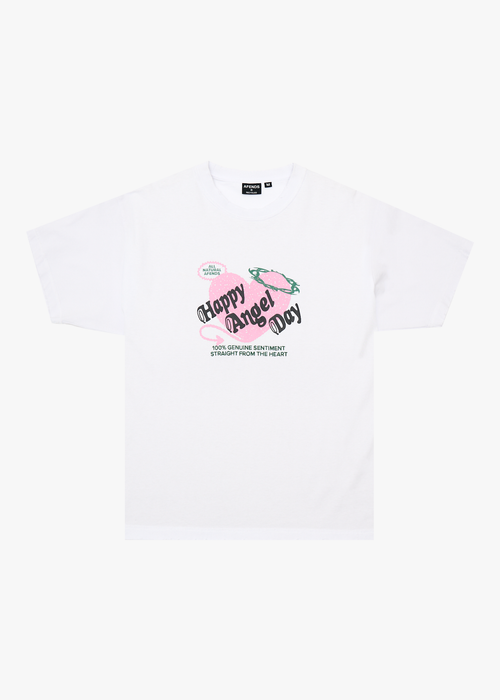 AFENDS Mens Genuine Sentiment - Heavyweight Boxy Tee - White